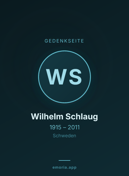 Gedenkportrait von Wilhelm Schlaug