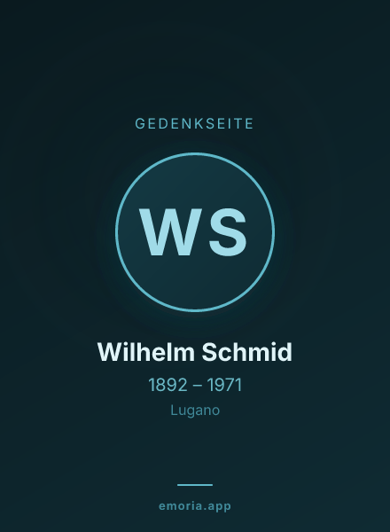 Gedenkportrait von Wilhelm Schmid