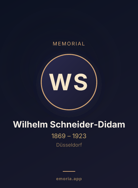 Memorial portrait of Wilhelm Schneider-Didam