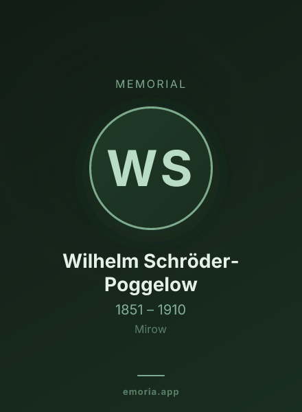 Memorial portrait of Wilhelm Schröder-Poggelow