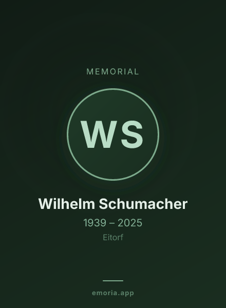 Memorial portrait of Wilhelm Schumacher