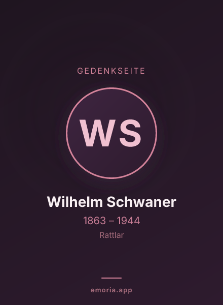 Gedenkportrait von Wilhelm Schwaner