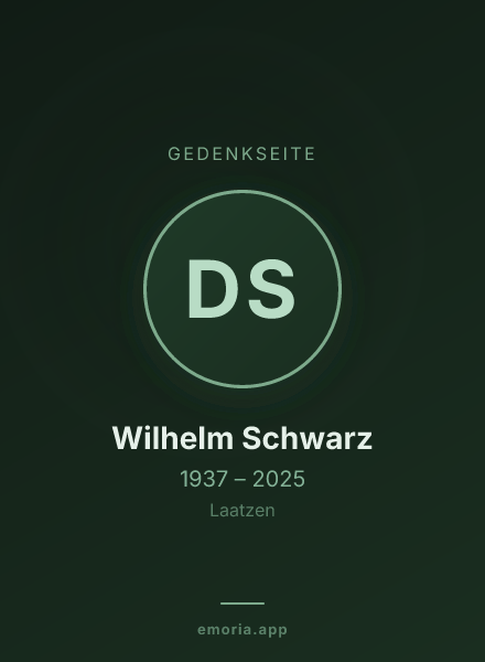 Gedenkportrait von Dr. Wilhelm Schwarz