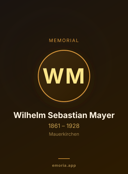 Memorial portrait of Wilhelm Sebastian Mayer