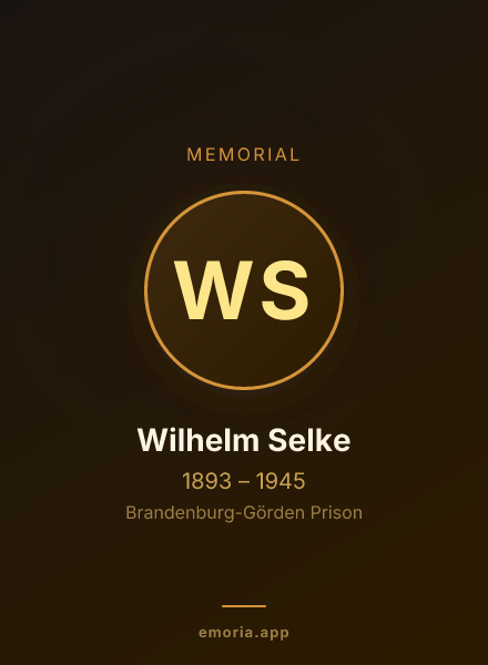 Memorial portrait of Wilhelm Selke
