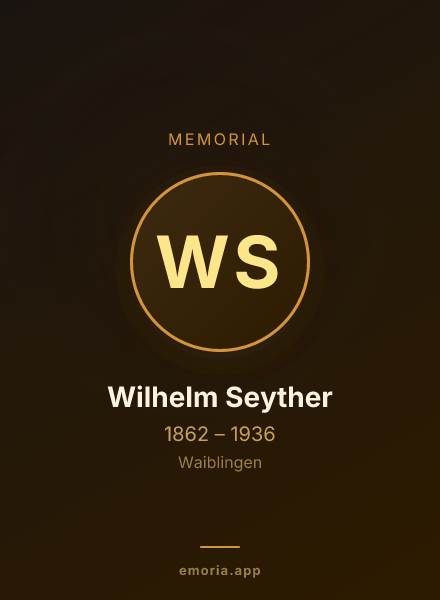 Memorial portrait of Wilhelm Seyther