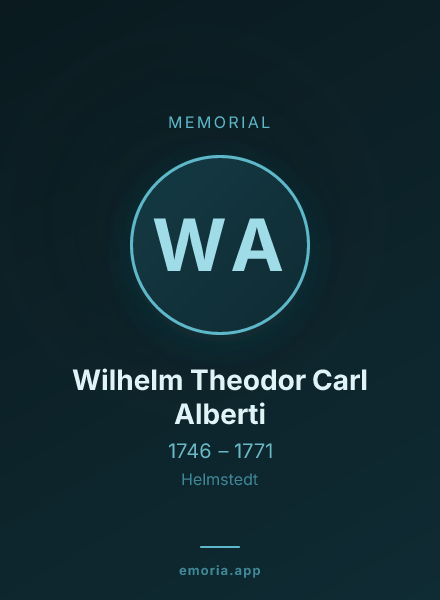 Memorial portrait of Wilhelm Theodor Carl Alberti