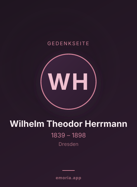Gedenkportrait von Wilhelm Theodor Herrmann