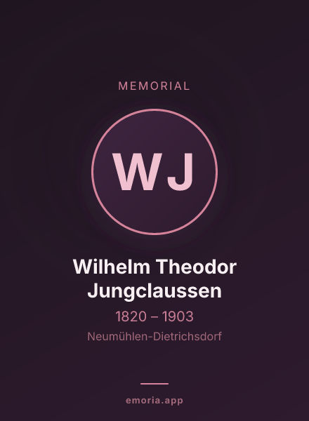 Memorial portrait of Wilhelm Theodor Jungclaussen