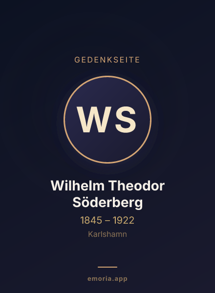 Gedenkportrait von Wilhelm Theodor Söderberg