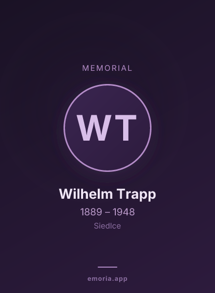 Memorial portrait of Wilhelm Trapp