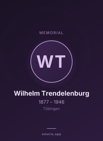 Memorial portrait of Wilhelm Trendelenburg