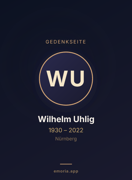 Gedenkportrait von Wilhelm Uhlig