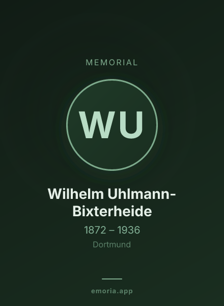 Memorial portrait of Wilhelm Uhlmann-Bixterheide