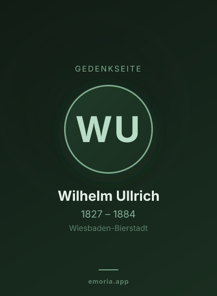 Gedenkportrait von Wilhelm Ullrich