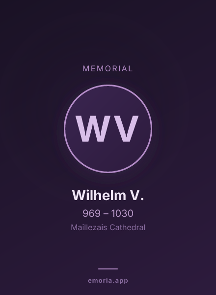 Memorial portrait of Wilhelm V.