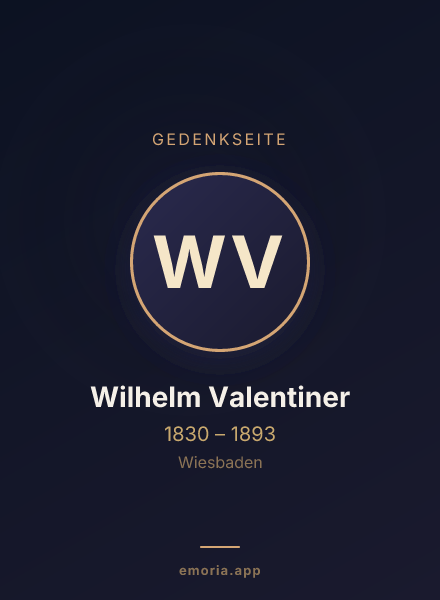 Gedenkportrait von Wilhelm Valentiner