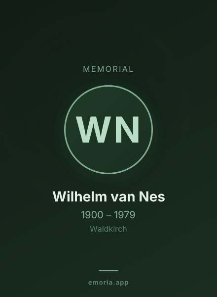 Memorial portrait of Wilhelm van Nes