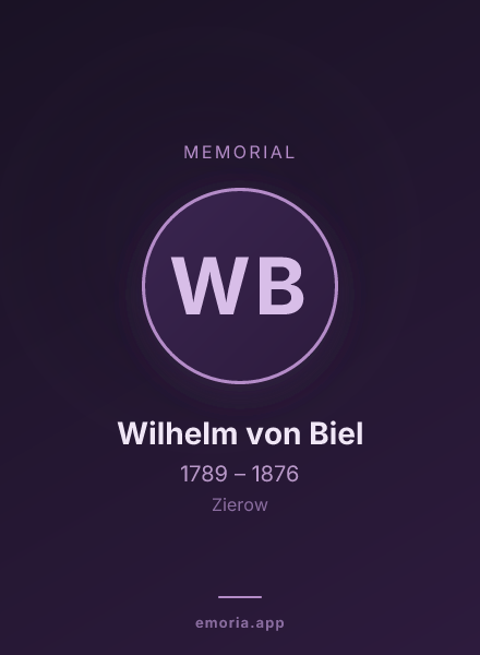 Memorial portrait of Wilhelm von Biel