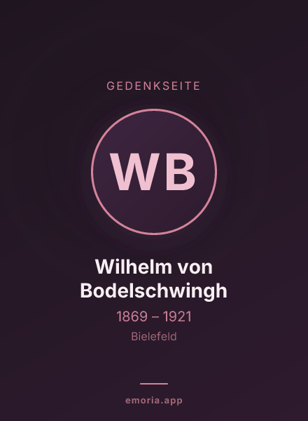 Gedenkportrait von Wilhelm von Bodelschwingh