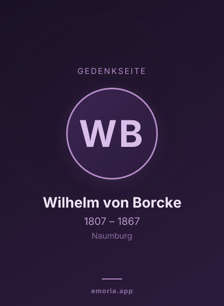 Gedenkportrait von Wilhelm von Borcke