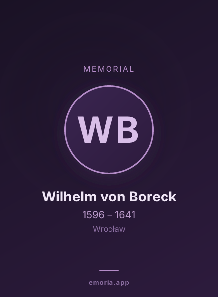 Memorial portrait of Wilhelm von Boreck