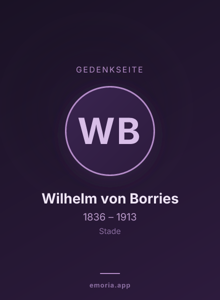 Gedenkportrait von Wilhelm von Borries