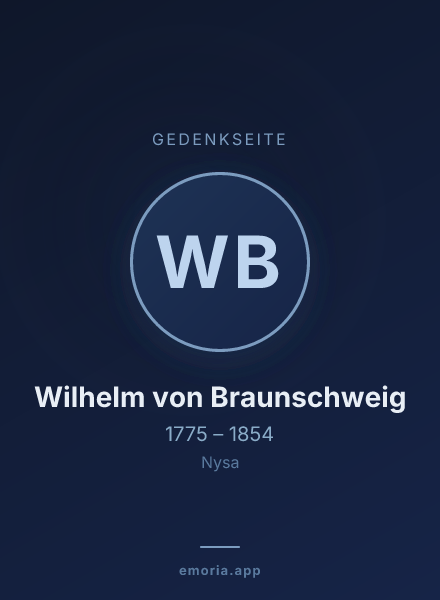 Gedenkportrait von Wilhelm von Braunschweig