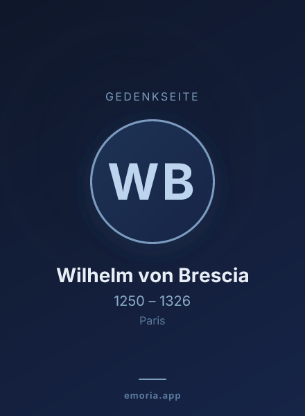 Gedenkportrait von Wilhelm von Brescia