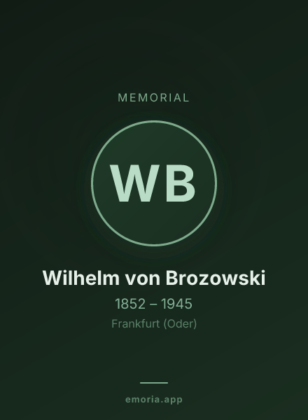 Memorial portrait of Wilhelm von Brozowski