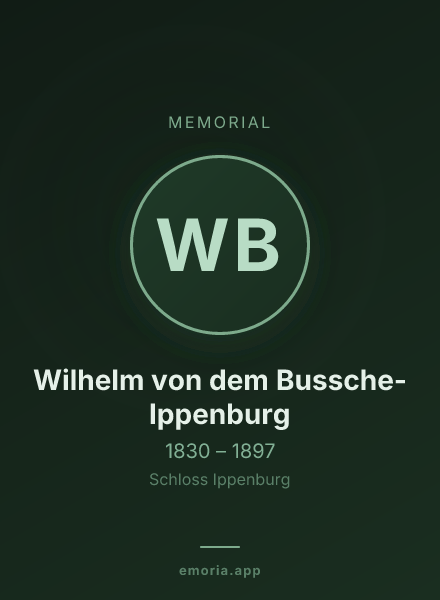 Memorial portrait of Wilhelm von dem Bussche-Ippenburg