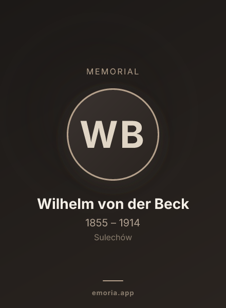 Memorial portrait of Wilhelm von der Beck