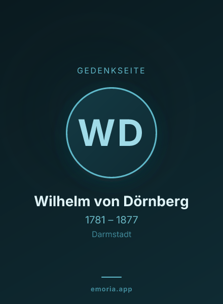 Gedenkportrait von Wilhelm von Dörnberg