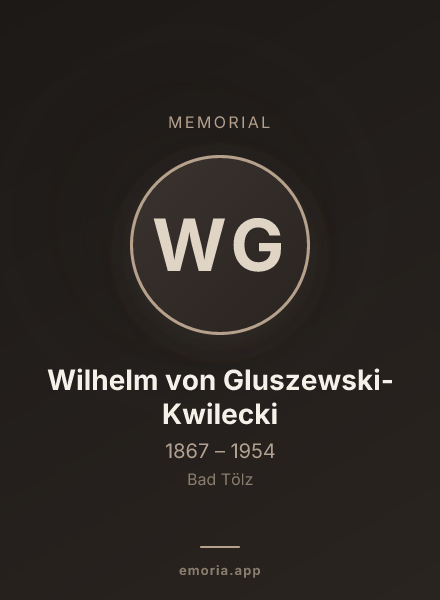 Memorial portrait of Wilhelm von Gluszewski-Kwilecki