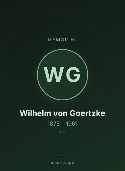 Memorial portrait of Wilhelm von Goertzke