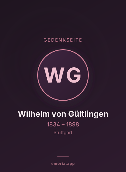 Gedenkportrait von Wilhelm von Gültlingen