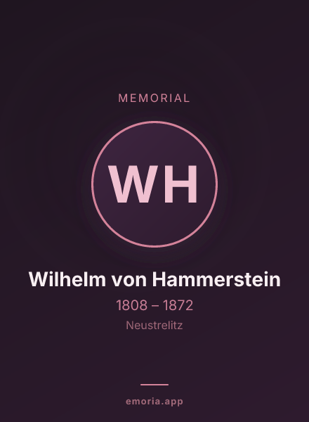 Memorial portrait of Wilhelm von Hammerstein