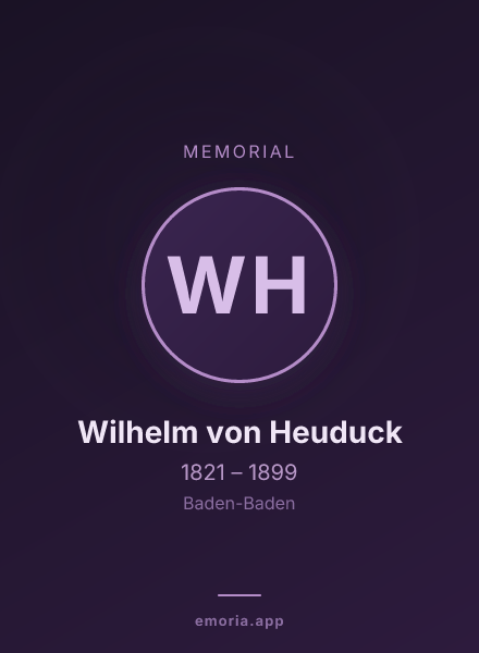 Memorial portrait of Wilhelm von Heuduck