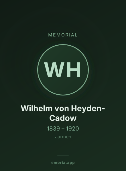 Memorial portrait of Wilhelm von Heyden-Cadow