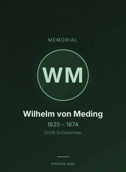 Memorial portrait of Wilhelm von Meding