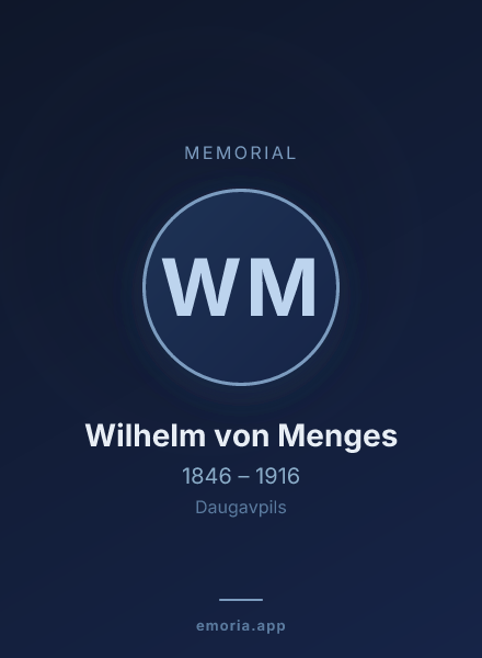 Memorial portrait of Wilhelm von Menges
