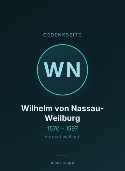 Gedenkportrait von Wilhelm von Nassau-Weilburg