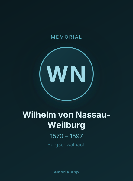 Memorial portrait of Wilhelm von Nassau-Weilburg