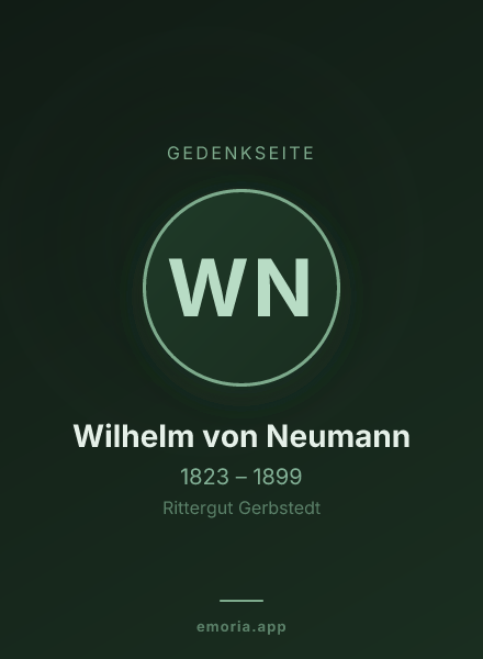 Gedenkportrait von Wilhelm von Neumann