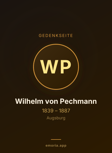 Gedenkportrait von Wilhelm von Pechmann