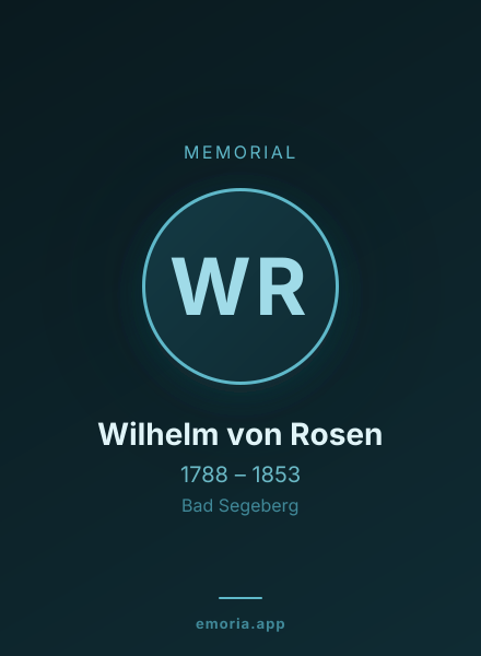Memorial portrait of Wilhelm von Rosen