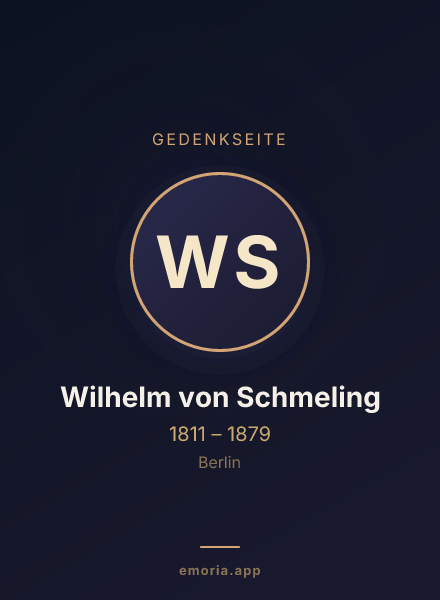 Gedenkportrait von Wilhelm von Schmeling