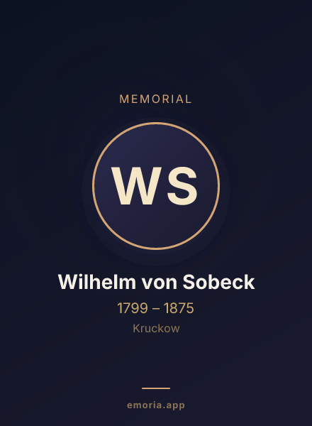 Memorial portrait of Wilhelm von Sobeck