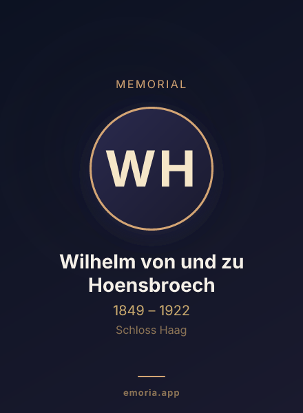 Memorial portrait of Wilhelm von und zu Hoensbroech