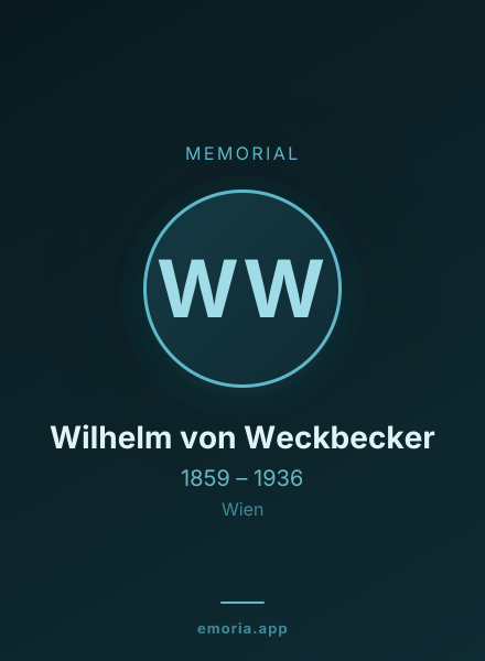 Memorial portrait of Wilhelm von Weckbecker